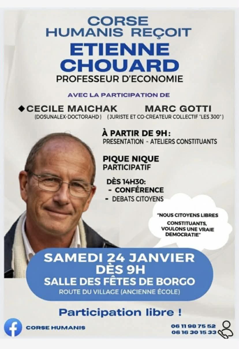 CORSE HUMANIS REÇOIT ÉTIENNE CHOUARD